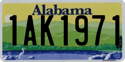 AL license plate 1AK1971