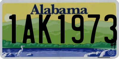 AL license plate 1AK1973