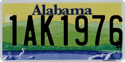 AL license plate 1AK1976