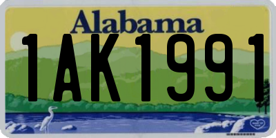 AL license plate 1AK1991