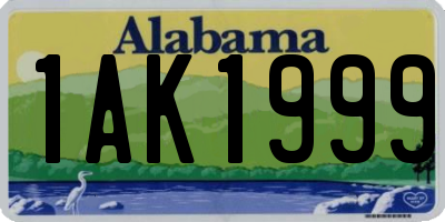 AL license plate 1AK1999
