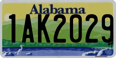 AL license plate 1AK2029