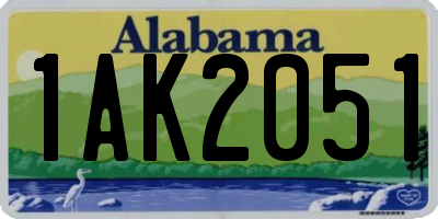 AL license plate 1AK2051