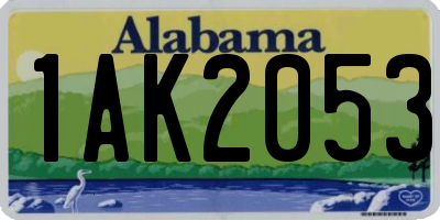 AL license plate 1AK2053