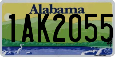 AL license plate 1AK2055
