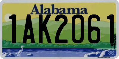 AL license plate 1AK2061