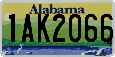 AL license plate 1AK2066
