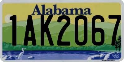 AL license plate 1AK2067