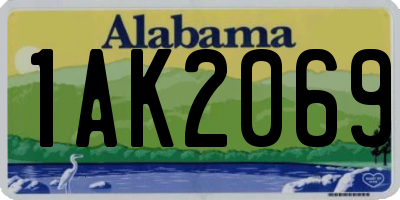 AL license plate 1AK2069