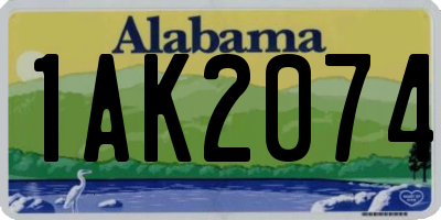 AL license plate 1AK2074