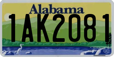 AL license plate 1AK2081