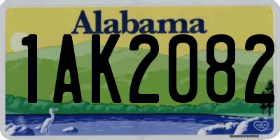 AL license plate 1AK2082