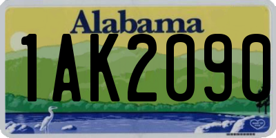 AL license plate 1AK2090