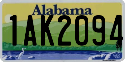 AL license plate 1AK2094