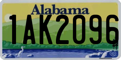 AL license plate 1AK2096