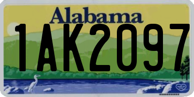 AL license plate 1AK2097