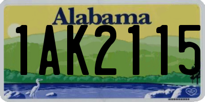 AL license plate 1AK2115