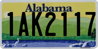 AL license plate 1AK2117