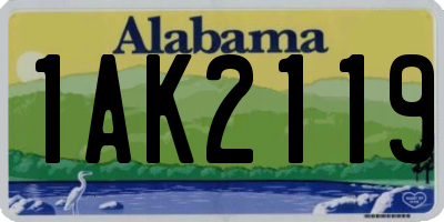 AL license plate 1AK2119