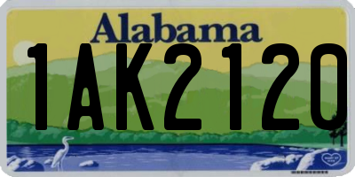 AL license plate 1AK2120