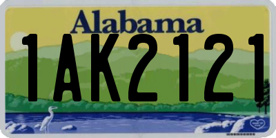 AL license plate 1AK2121