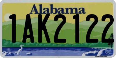 AL license plate 1AK2122