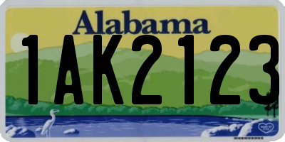 AL license plate 1AK2123