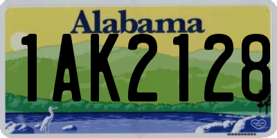 AL license plate 1AK2128