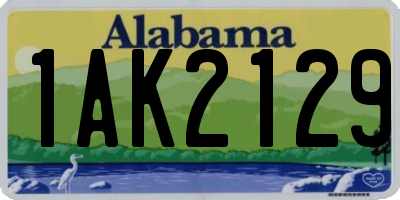 AL license plate 1AK2129