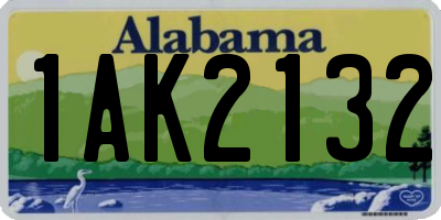 AL license plate 1AK2132
