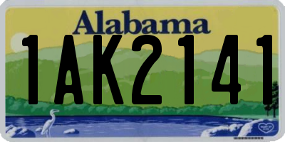 AL license plate 1AK2141