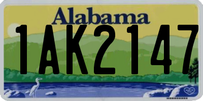 AL license plate 1AK2147