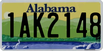 AL license plate 1AK2148