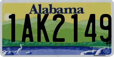 AL license plate 1AK2149