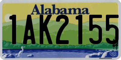 AL license plate 1AK2155