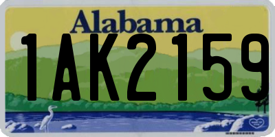 AL license plate 1AK2159