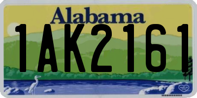 AL license plate 1AK2161