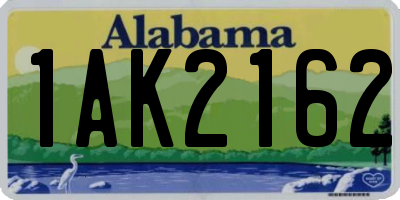 AL license plate 1AK2162