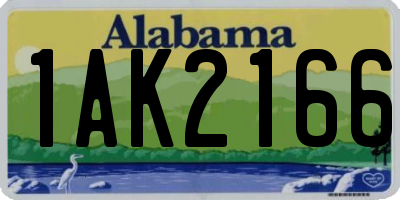 AL license plate 1AK2166