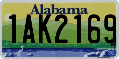 AL license plate 1AK2169