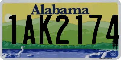 AL license plate 1AK2174