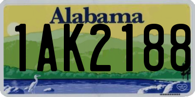 AL license plate 1AK2188