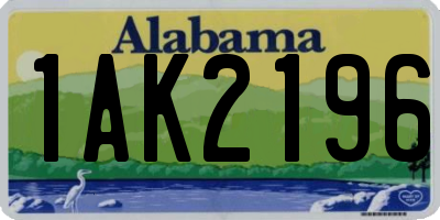 AL license plate 1AK2196