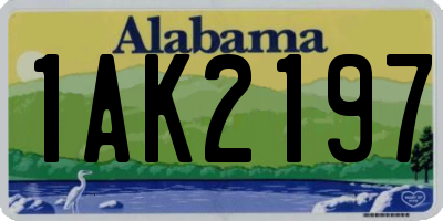 AL license plate 1AK2197