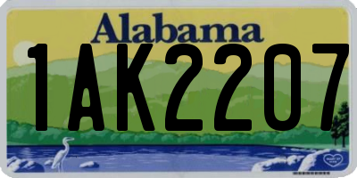 AL license plate 1AK2207