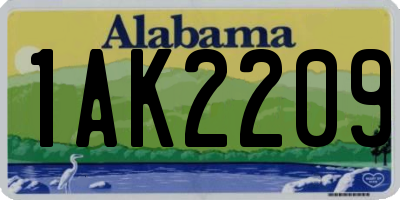 AL license plate 1AK2209