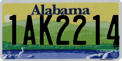AL license plate 1AK2214