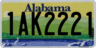 AL license plate 1AK2221
