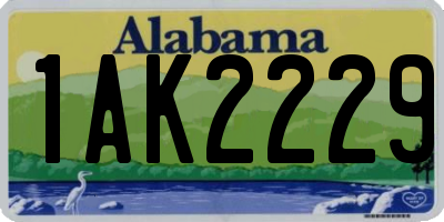 AL license plate 1AK2229