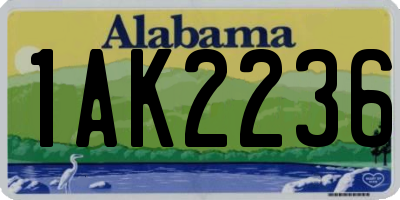 AL license plate 1AK2236